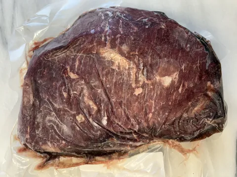 Rump Roast, vacuum-sealed pack.